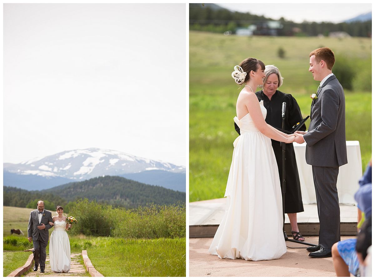 Deer Creek Valley Ranch Ceremony at the covered bridge