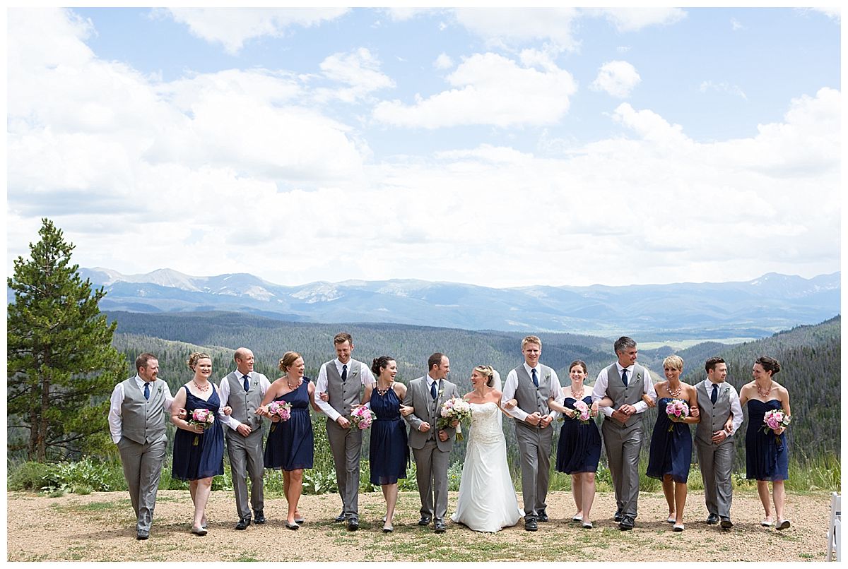 Mountain top bridal party - Granby Ranch