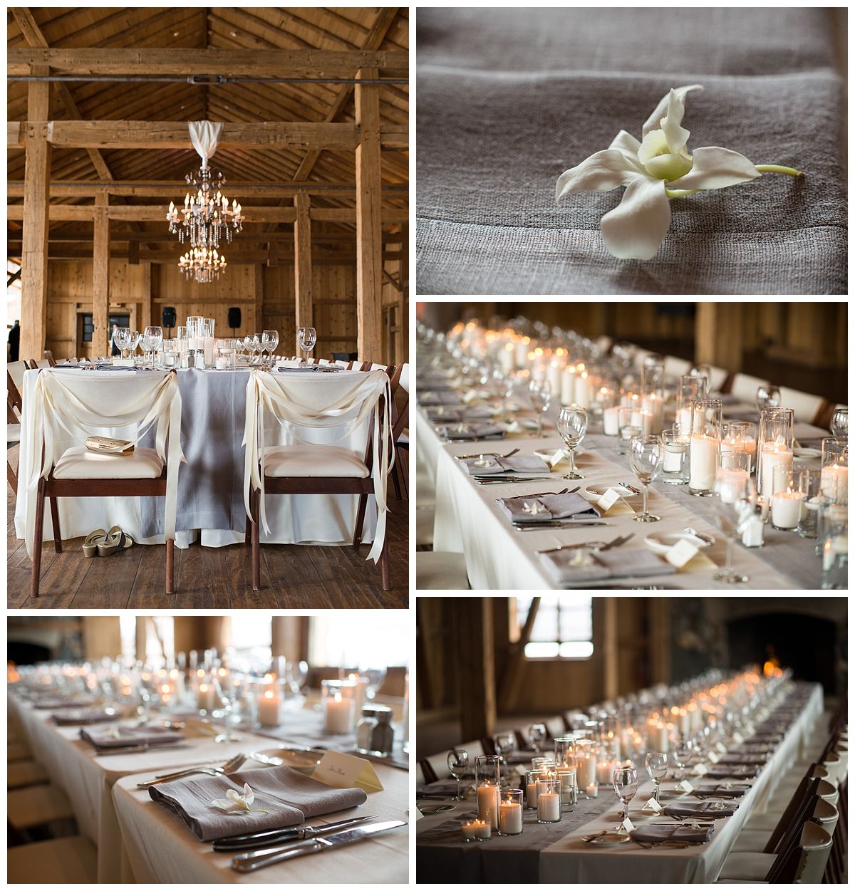 elegant winter wedding table setting