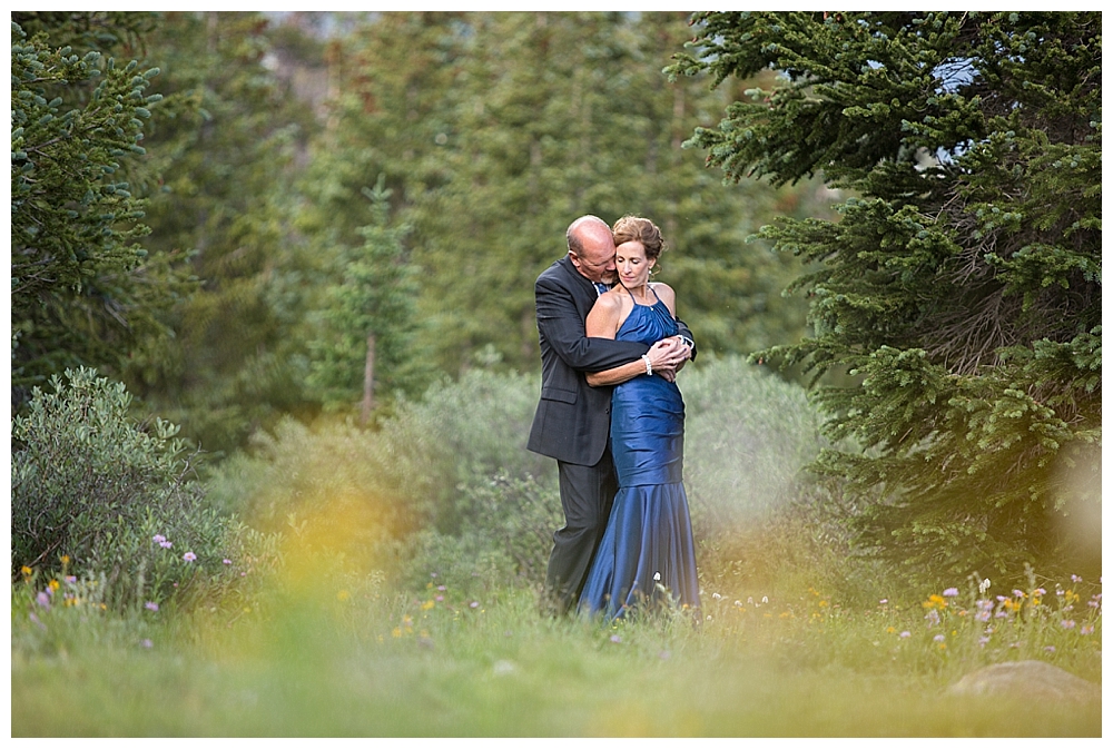 Wildflowers mountain wedding | Blue Dress | Breckenridge