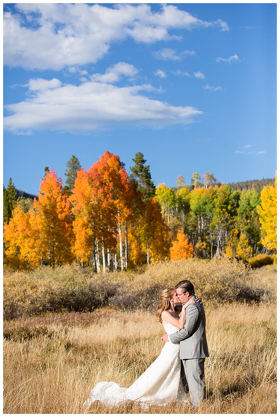 Fall wedding in Colorado at Devils thumb in tabernash